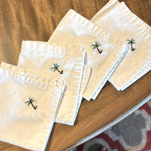 4 palm tree cocktail napkins - Picture 1 of 11